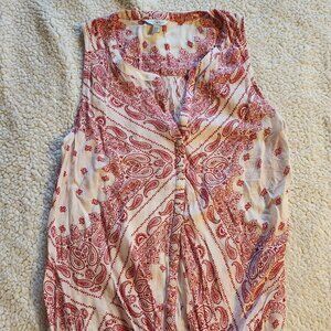 Lucky Brand sleeveless tie front top